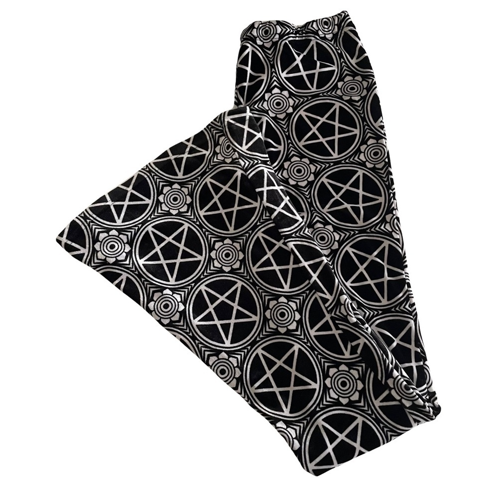 ❌ SOLD ❌ KILLSTAR Pentagram Velvet Bell Bottom Pants Size Large - Picture 1 of 9